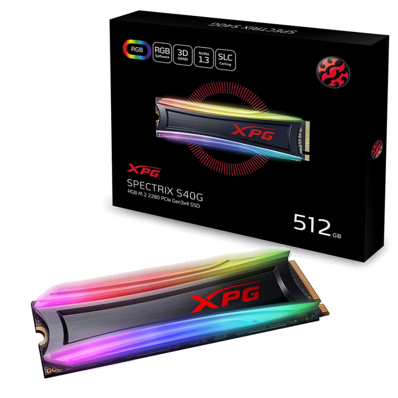 Imagen DISCO M.2 XPG SPECTRIX S40G 512 GB, RGB, 3500 MB/s / 3000 MB/s 1