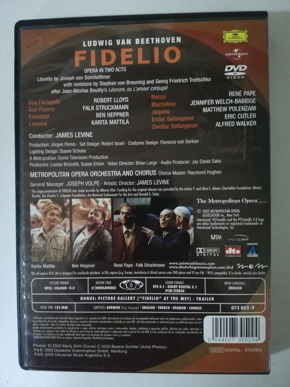 Imagen DVD FIDELIO - THE METROPOLITAN OPERA ORCHESTRA AND CHORUS 2