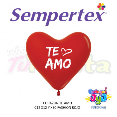Globos Corazón Te Amo Impreso Reflex – LaPiñateria.com®