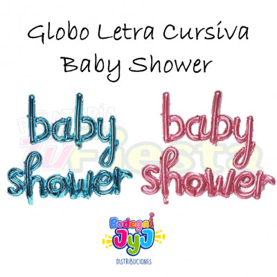 ImagenGlobo Letra Cursiva Baby Shower