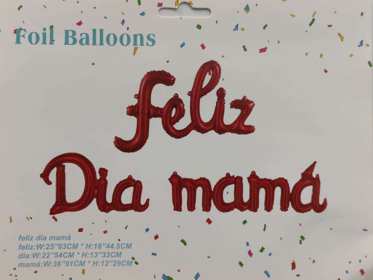 Imagen Globo letra cursiva "Feliz Dia Mamá" 2