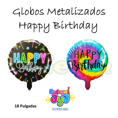 ImagenGlobo Metalizado 18" - Happy Birthday