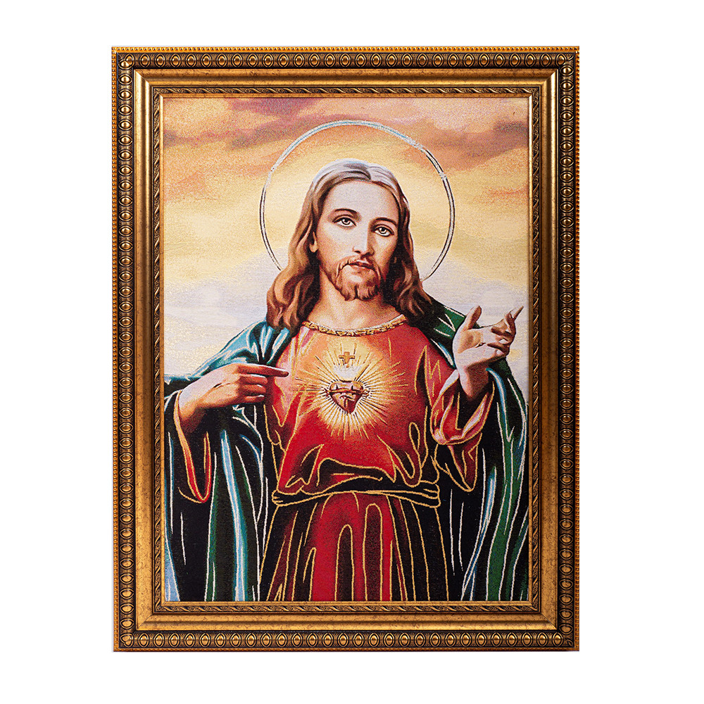 Imagen Gobelino del Sagrado Corazón De Jesus 85 x 60 Cm 