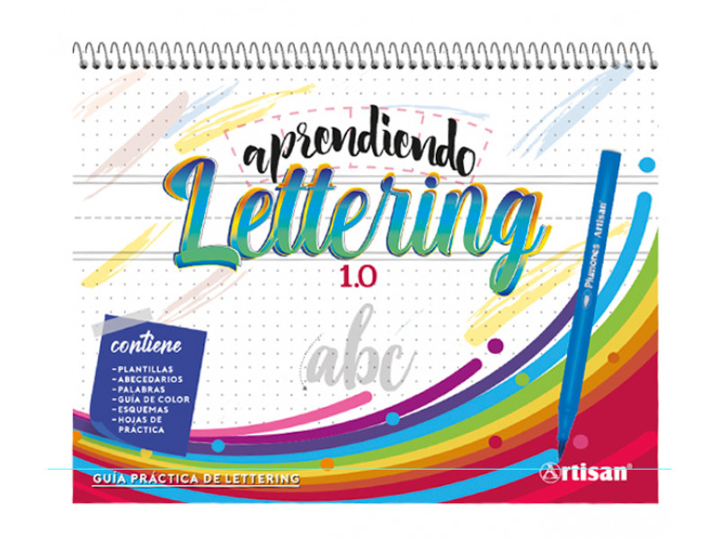 Guía Aprendiendo Lettering 1.0 Artisan: Libro Lettering TINTAS Y TRAZOS