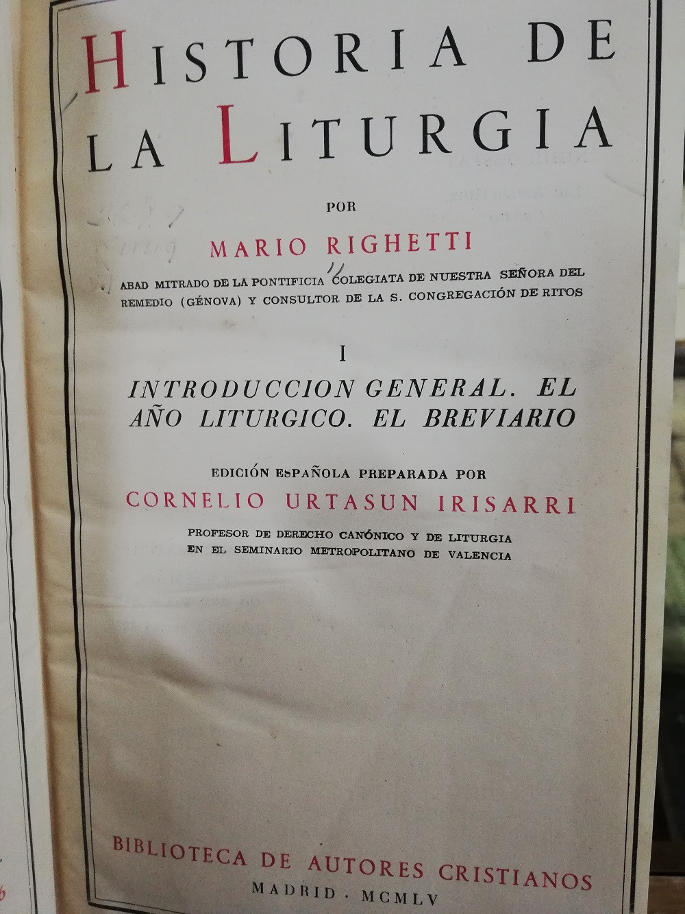 Imagen HISTORIA DE LA LITURGIA - MARIO RIGHETTI 2
