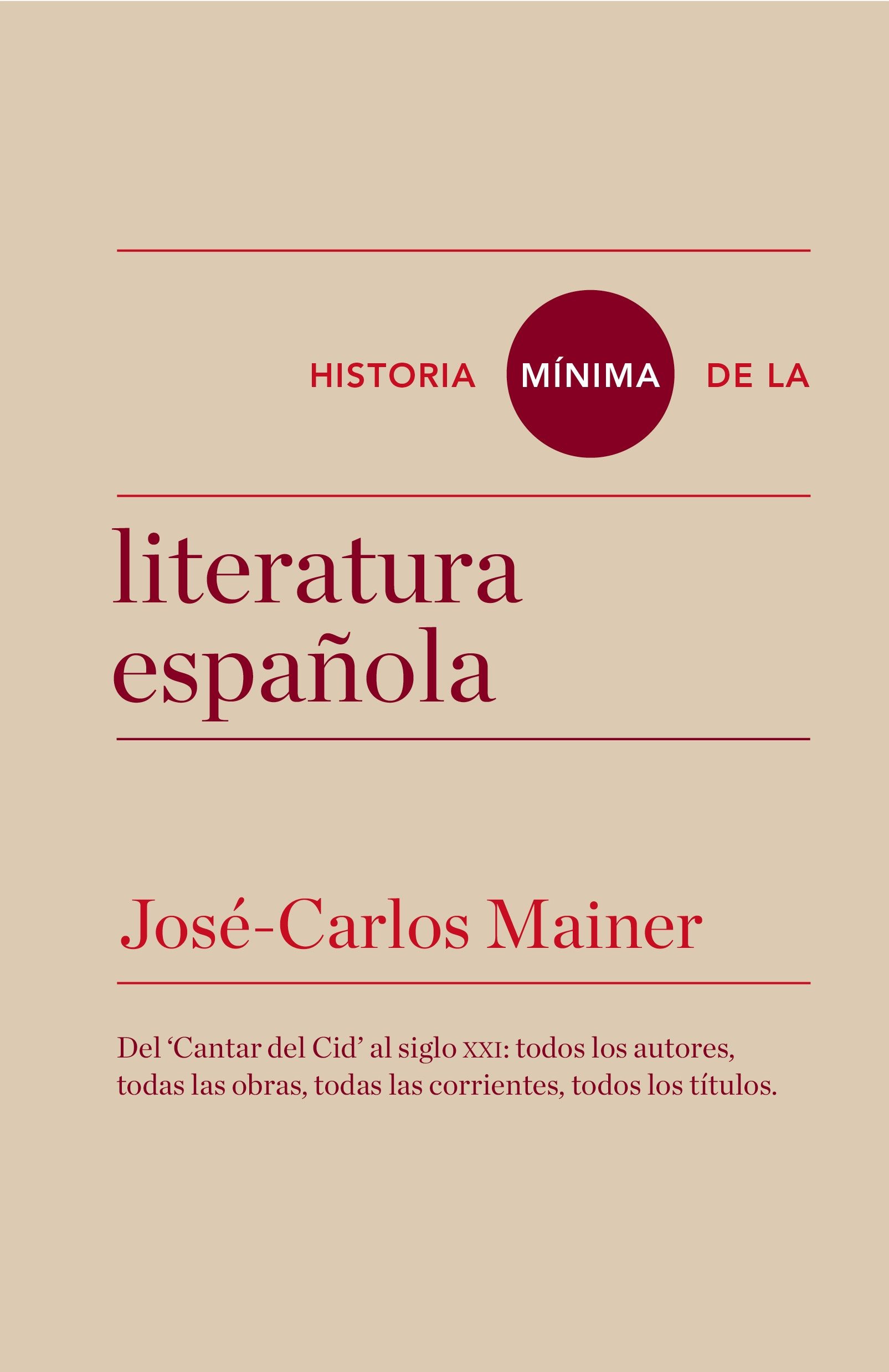 Imagen Historia mínima de la literatura española/ José - Carlos Mainer