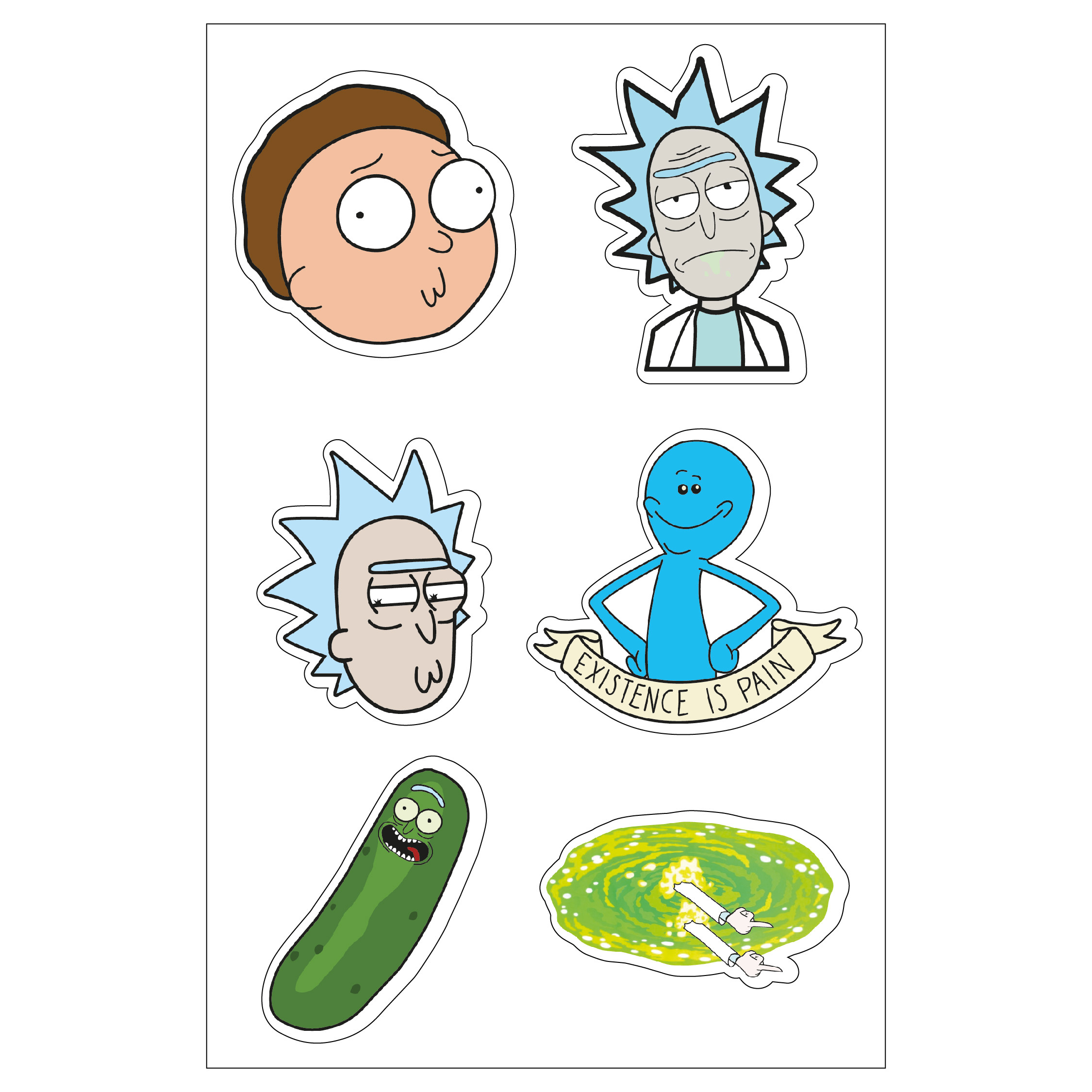 Rick And Morty Flip Off Peeking Stickers | laboratoriomaradona.com.ar