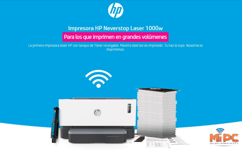 Imagen Impresora HP Neverstop Laser 1000w, Con Tanque de Toner Recargable 4