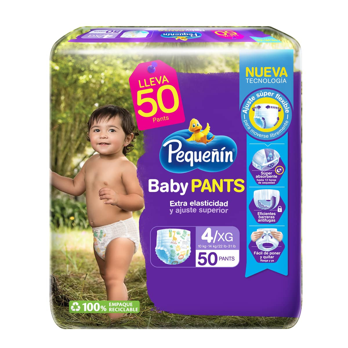 Imagen Inactiva Pañal Pequeñín Baby Pants Etapa 4 x 50 und