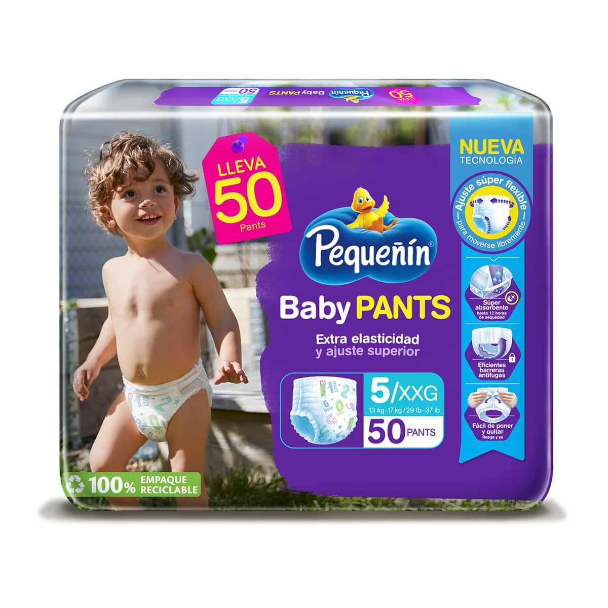 Imagen Inactiva Pañal Pequeñín Baby Pants Etapa 5 X 50 Und