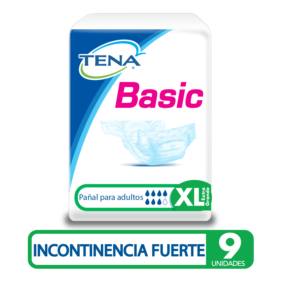 Imagen Inactiva Pañal TENA Basic XL x 9 Und