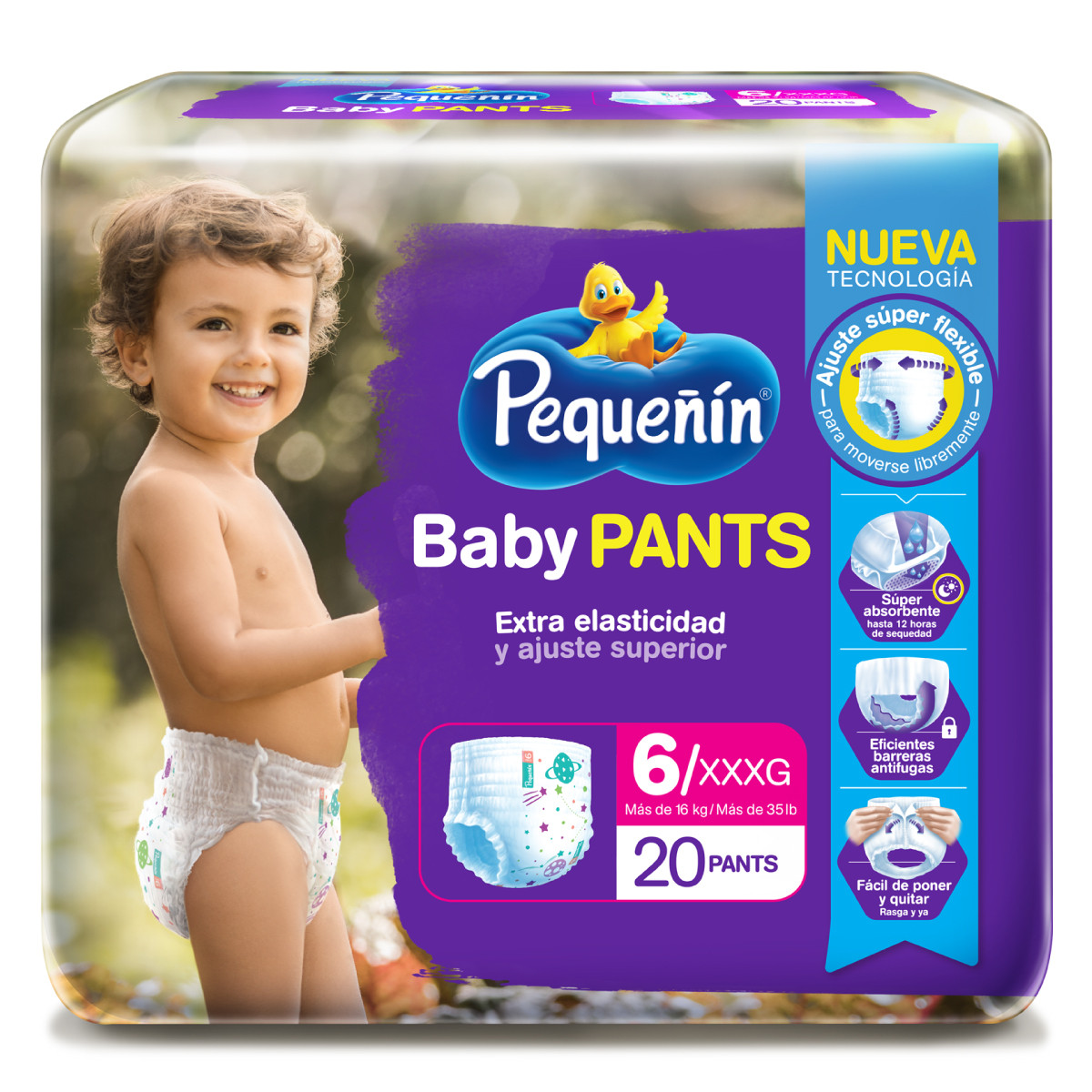 Imagen Inactiva Pañales Pequeñín Baby Pants Etapa 6 x 20 und