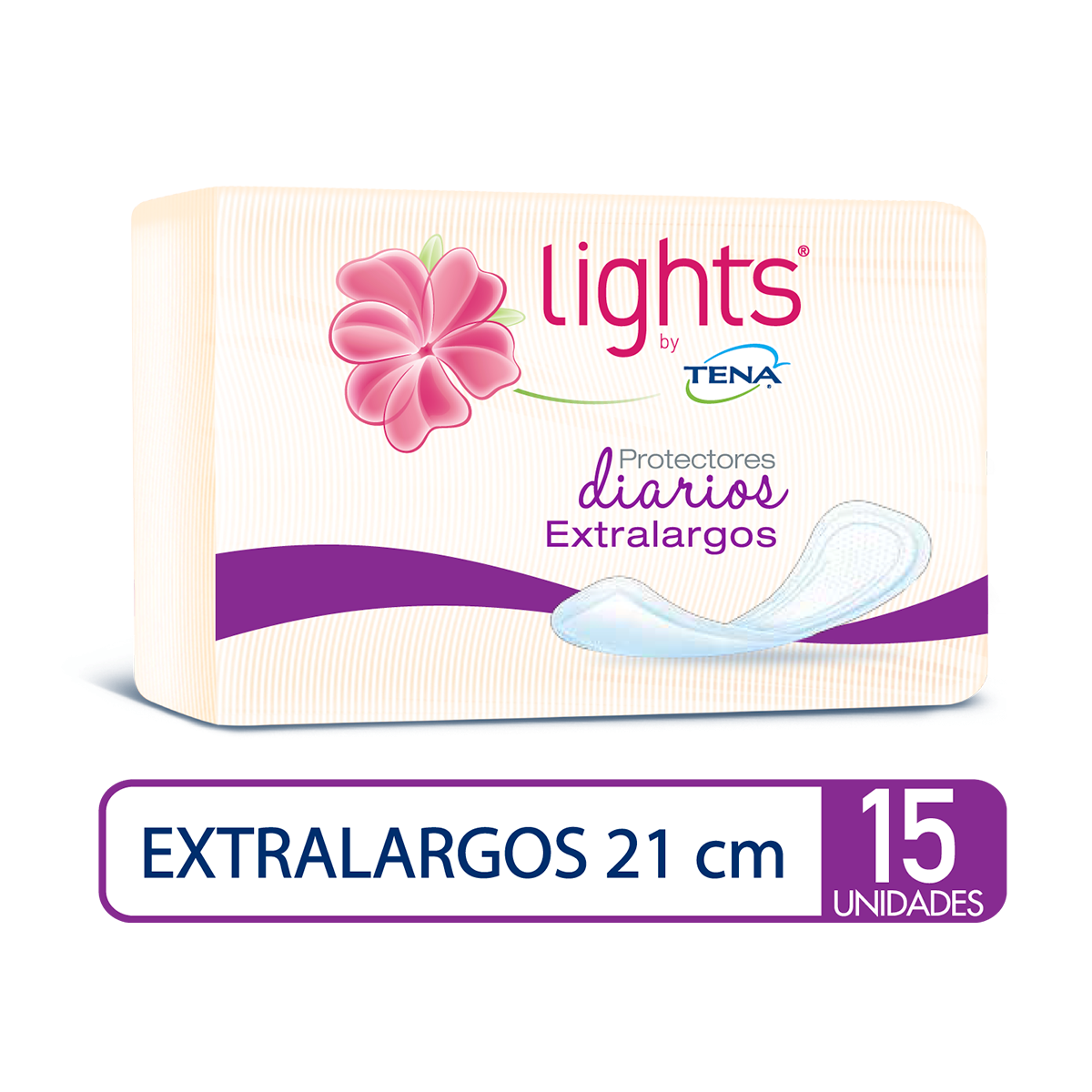 Imagen Inactiva Protector Femenino Lights by TENA Extralargo x 15 Und