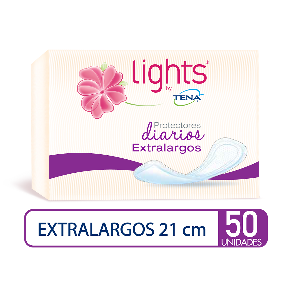 Imagen Inactiva Protector Femenino Lights by TENA Extralargo x 50 Und
