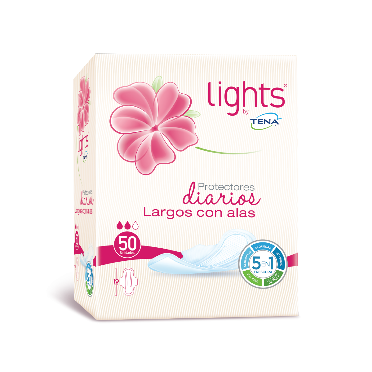 Imagen Inactiva Protector Femenino Lights by TENA Largo x 50 Und 2