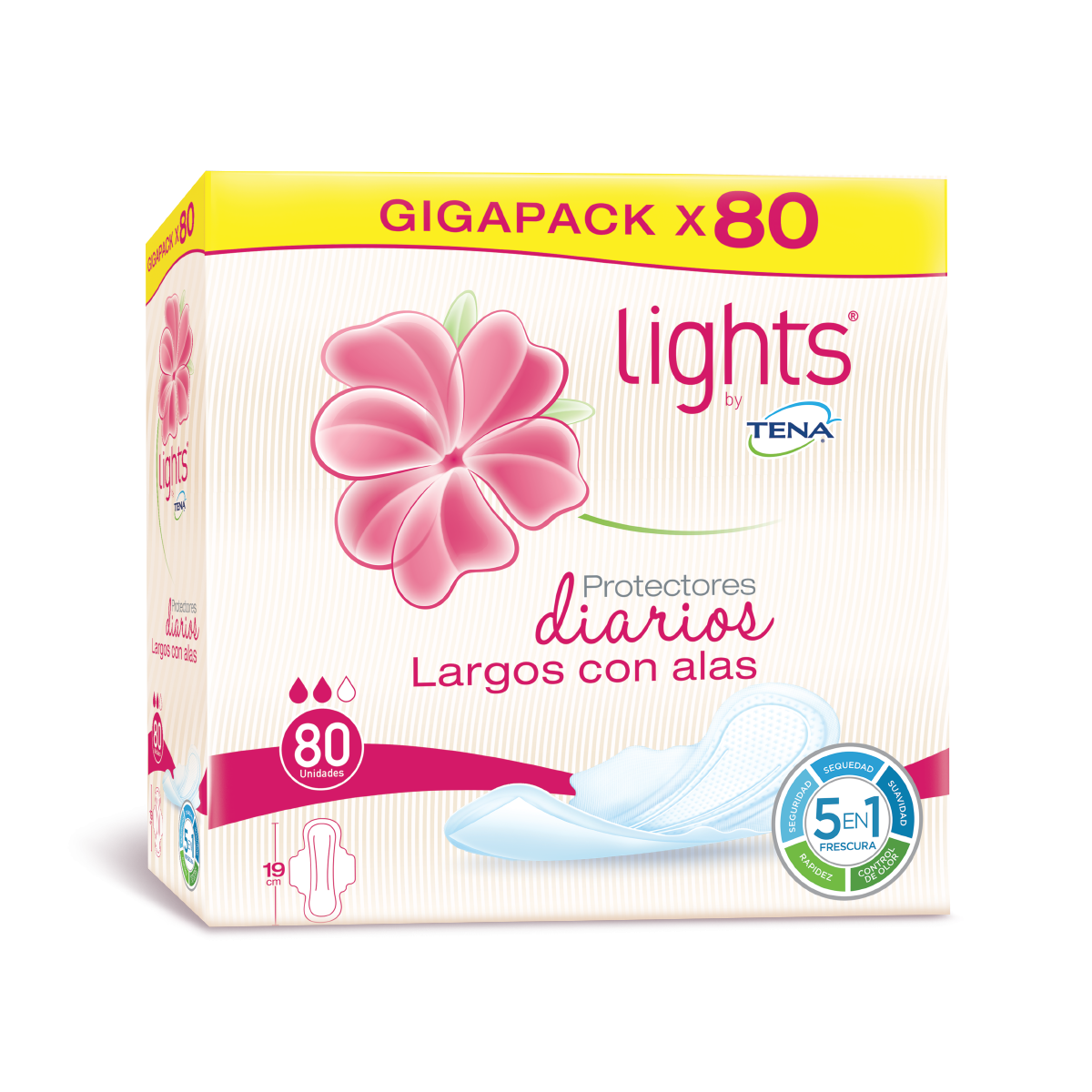 Imagen Inactiva Protector Femenino Lights by TENA Largo x 80 Und 2
