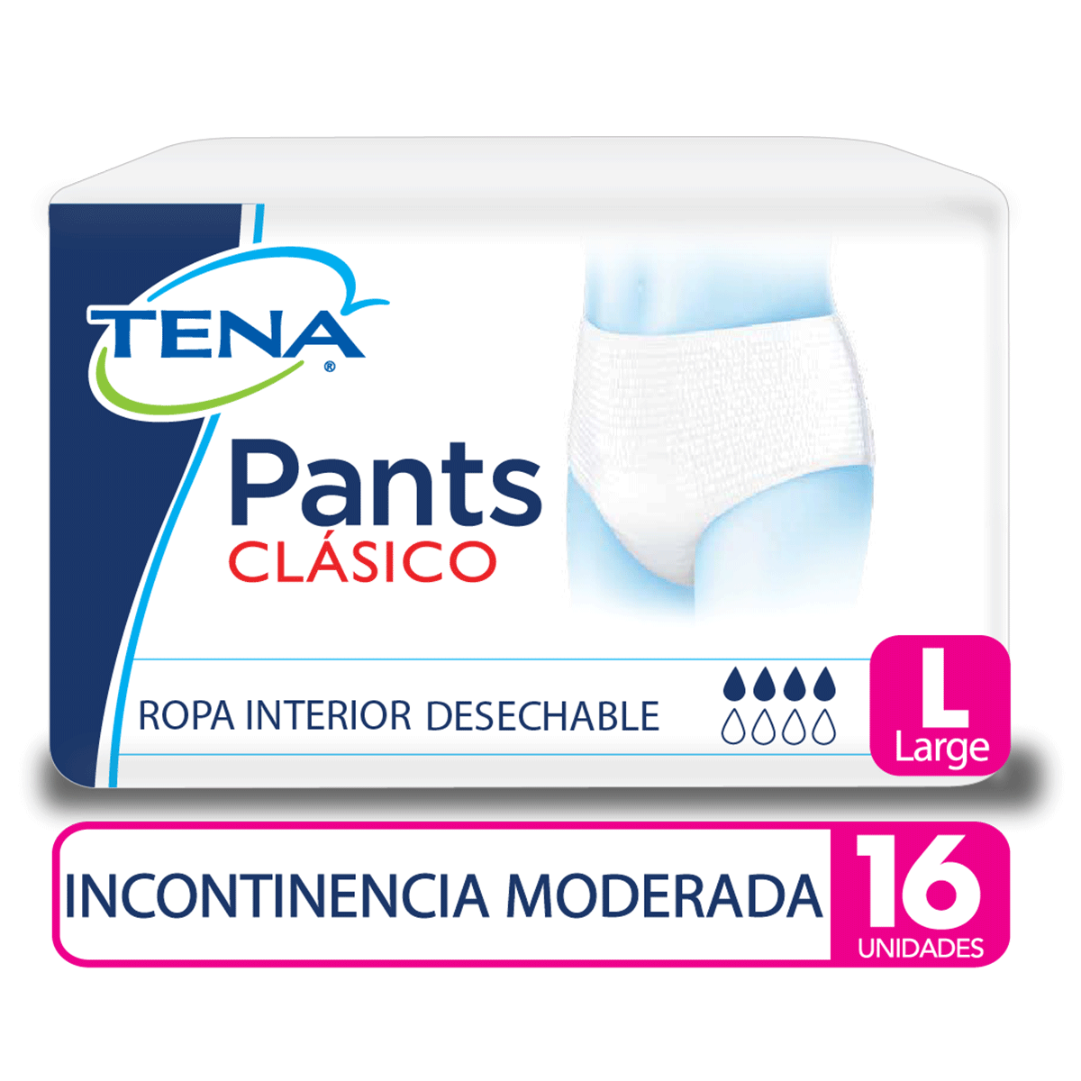 Imagen Inactiva Ropa interior absorbente TENA Pants Clásico L x 16 Und