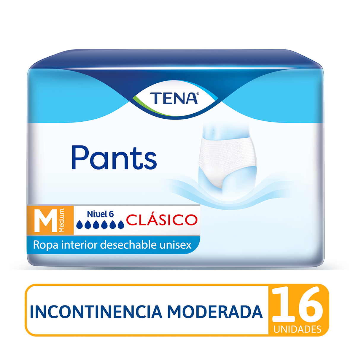 Imagen Inactiva Ropa interior absorbente TENA Pants Clásico M x 16 Und