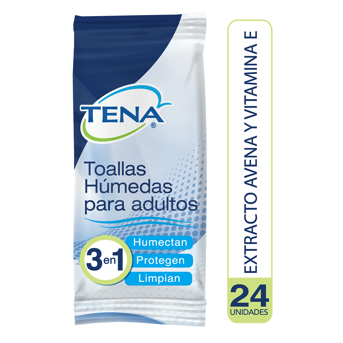 Imagen Inactiva Toallas Húmedas 3 en 1 TENA x 24 Und