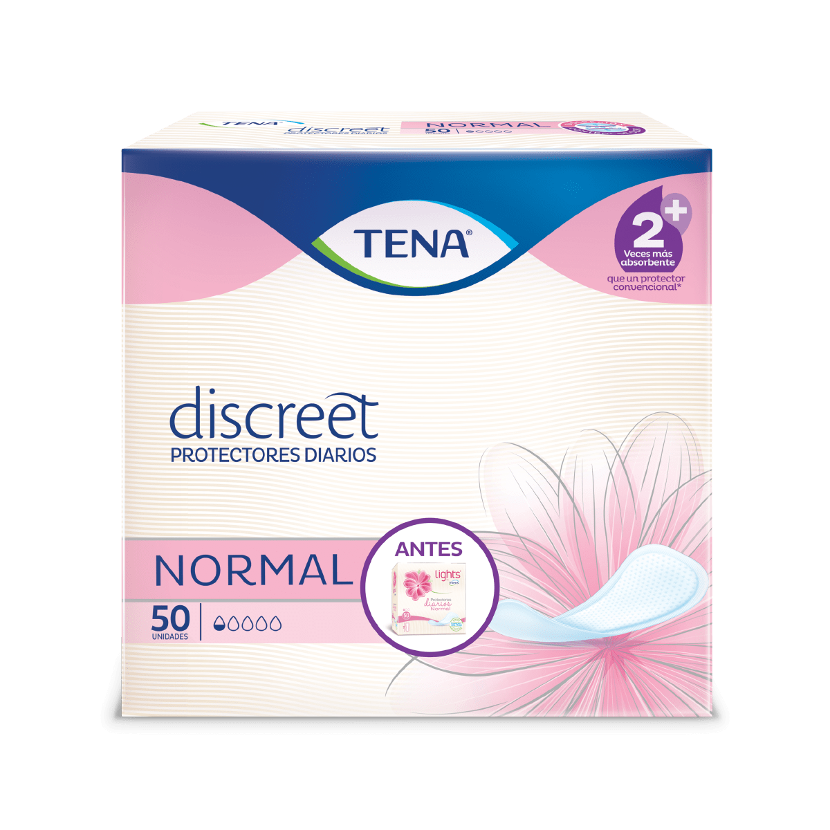 Inactivo Protector Femenino Tena Discreet Normal X 50 Und 46713 Cuidate En Familia 