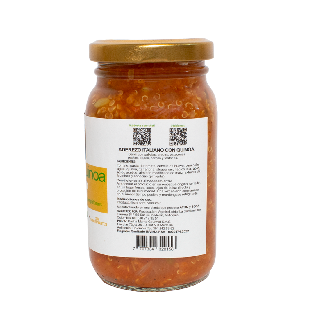 Imagen Italiano con quinoa x 240 gramos - Antipasto Vegano Sin Conservantes 4