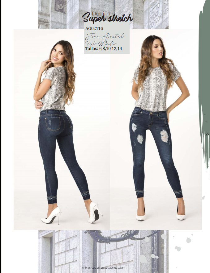 Jeans de mujer: AGO2116 Colombiamoda, basic trends, moda colombia,ropa