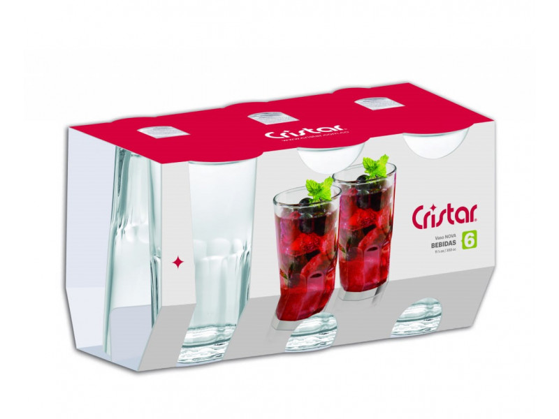 Juego De Vasos Curvas Bebidas X 6 Unidades 0676Cl6