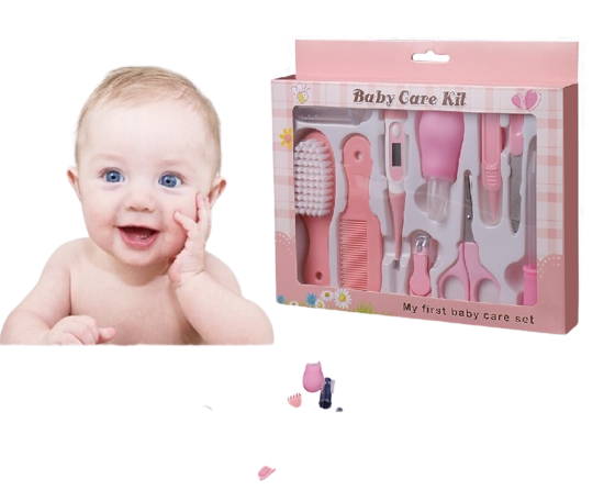 Set de Baño Bebé con Cepillo Rosa
