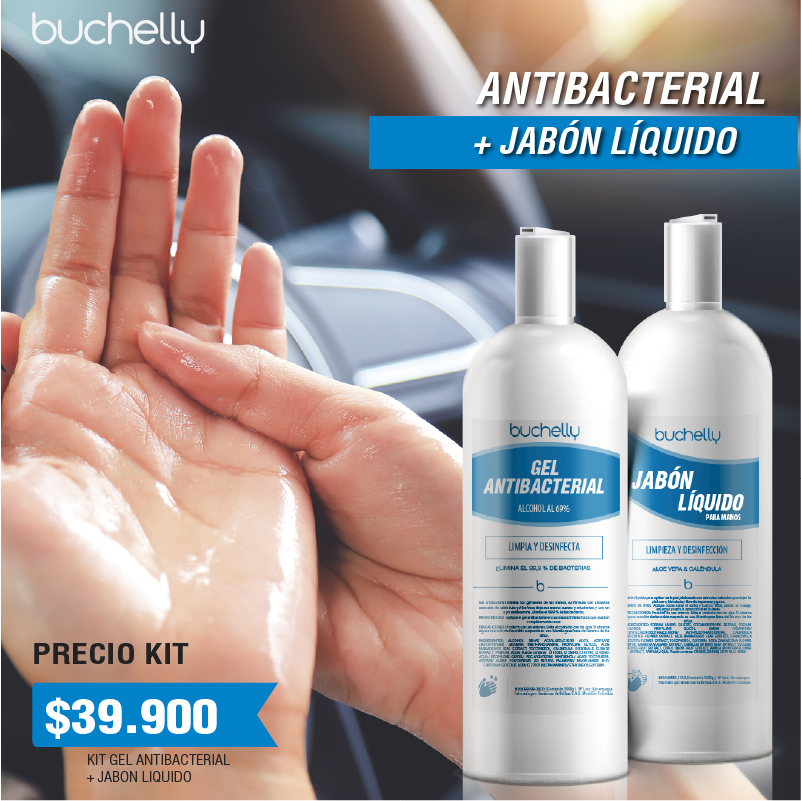 Kit Gel Antibacterial Jabón Liquido Buch 7171 Buchelly 2841