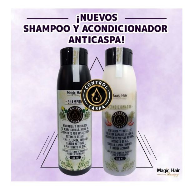 Imagen Kit Shampoo y Acondicionador Control Caspa Magic Hair 5