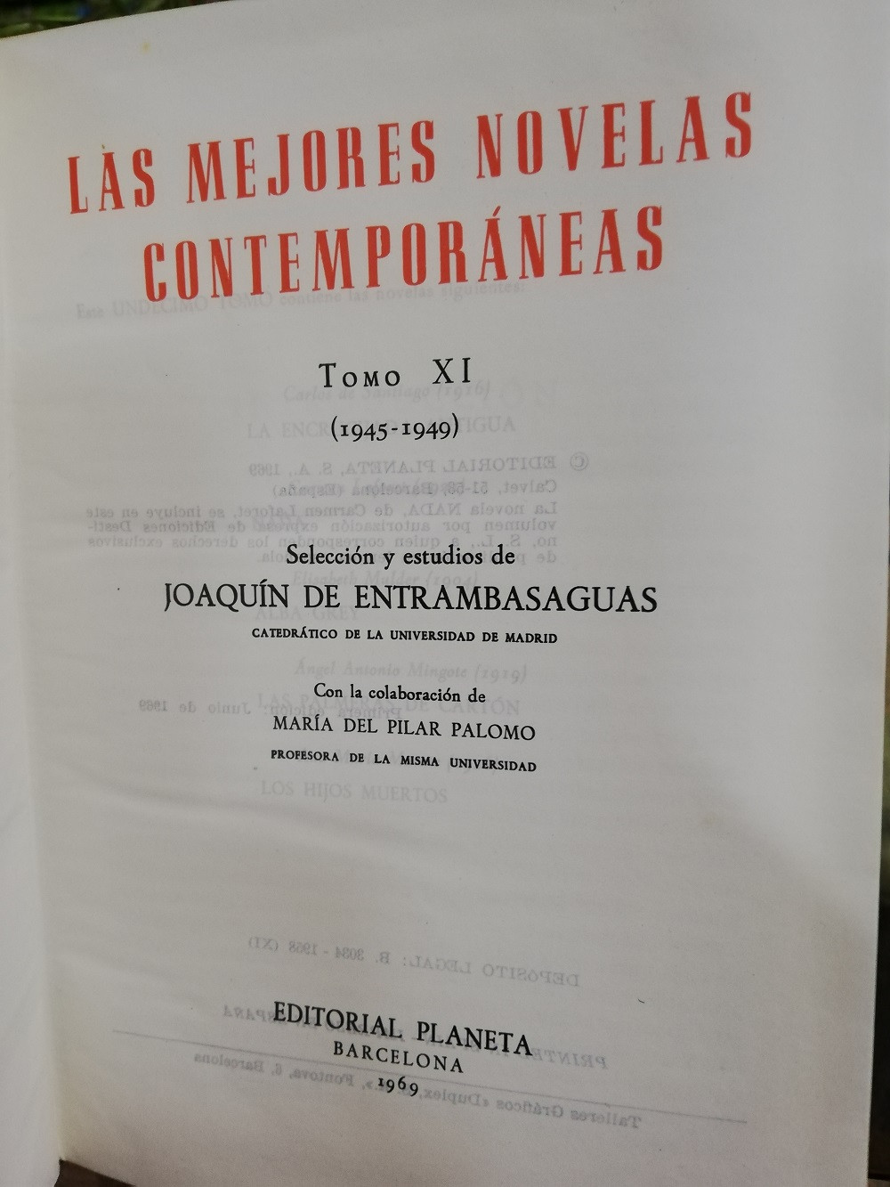 Imagen LAS MEJORES NOVELAS CONTEMPORANEAS 1945-1949 VOL. XI 2