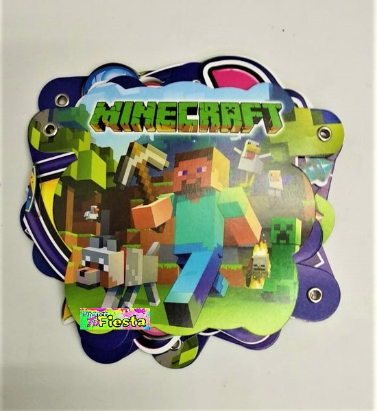 Imagen Letrero Feliz Cumpleaños Minecraft 1
