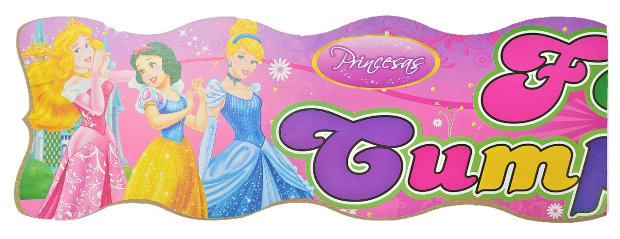 Imagen Letrero Feliz Cumpleaños Princesas