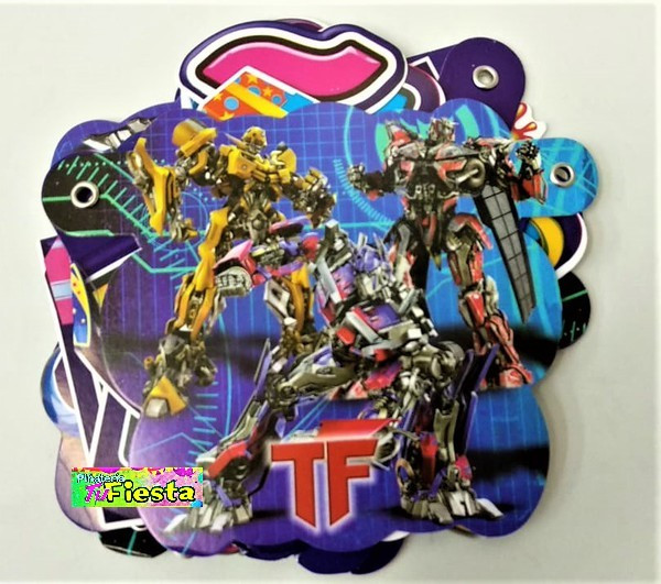 Imagen Letrero Feliz Cumpleaños Transformers 1