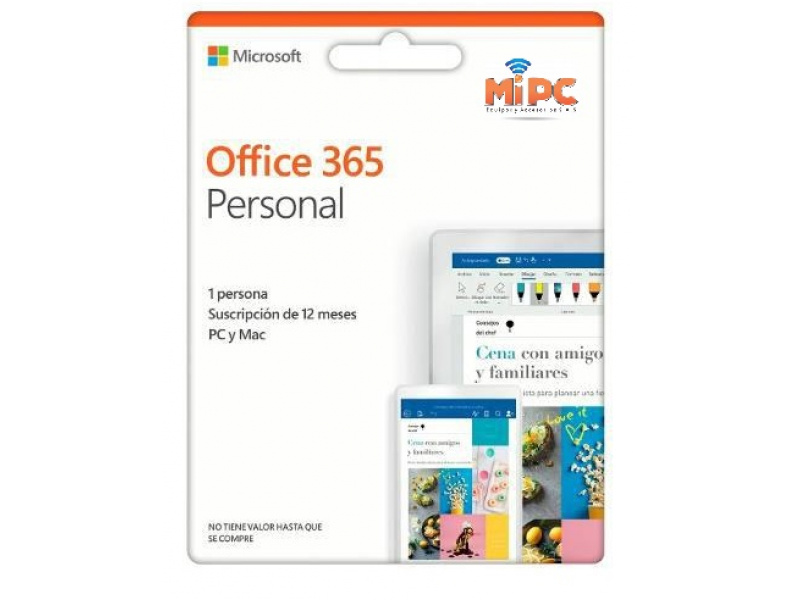 Licencia Microsoft Office 365 Personal ‪: 2210003 MI PC EQUIPOS Y  ACCESORIOS ‬