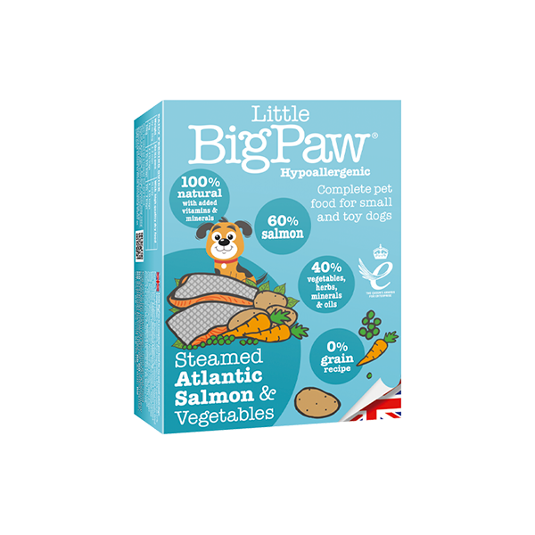Imagen Little Big Paw Steamed Atlantic Salmon & Vegetales 150gr 1
