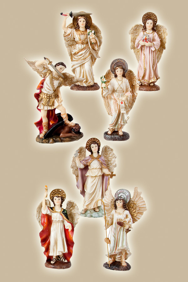 Imagen Los 7 Arcangeles de 12 cm En Marmolina Italiana 3