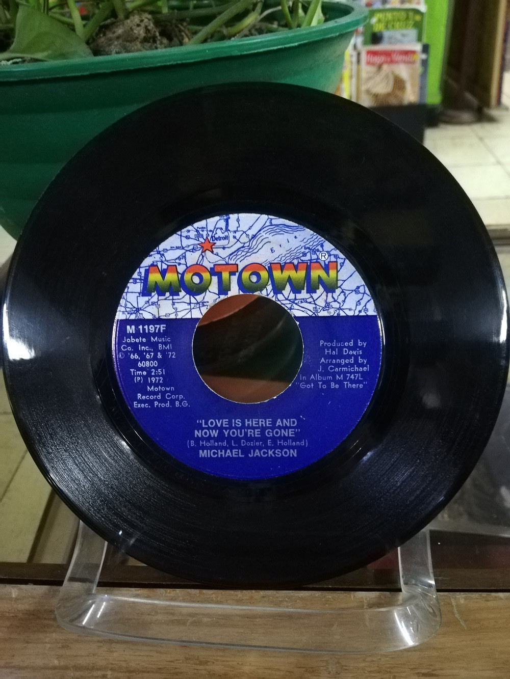 Imagen LP 45RPM MICHAEL JACKSON - LOVE IS HERE AND NOW YOU´RE GONE/ROCKIN´ROBIN 2