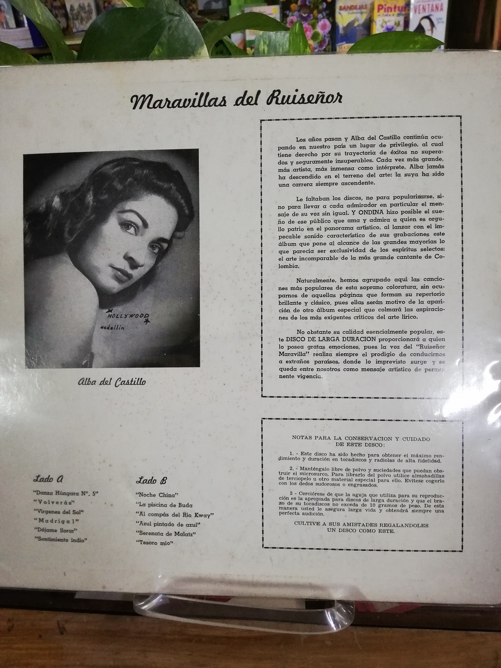 Imagen LP ALBA DEL CASTILLO - MARAVILLAS DEL RUISEÑOR 2