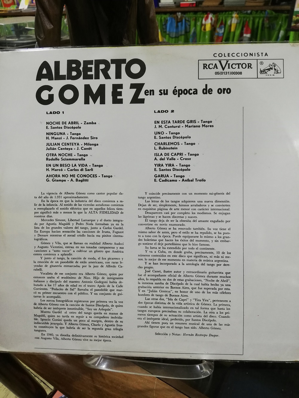 Imagen LP ALBERTO GOMEZ - ALBERTO GOMEZ EN SU ÉPOCA DE ORO 2