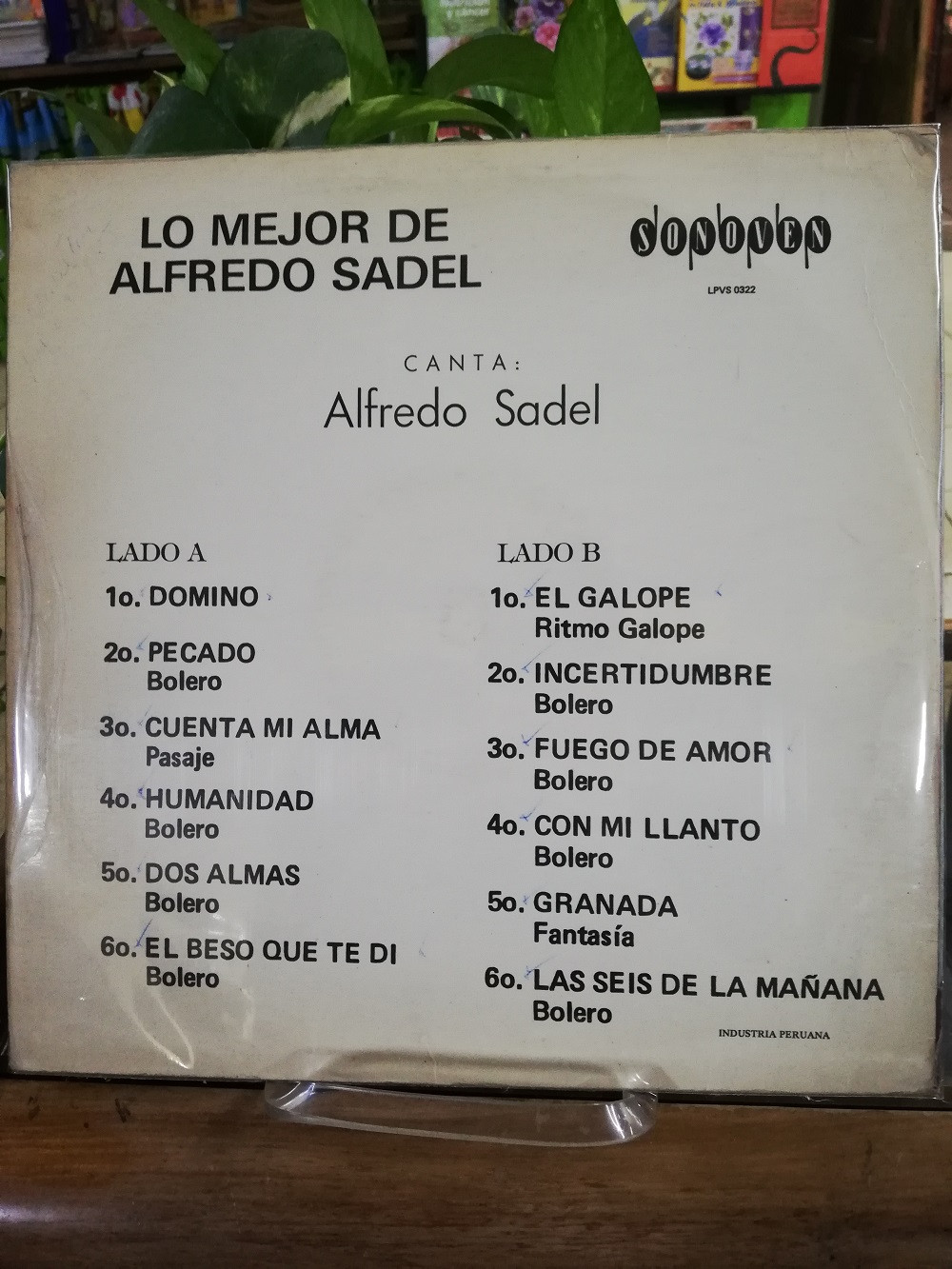Imagen LP ALFREDO SADEL - LO MEJOR VOL. 2 2