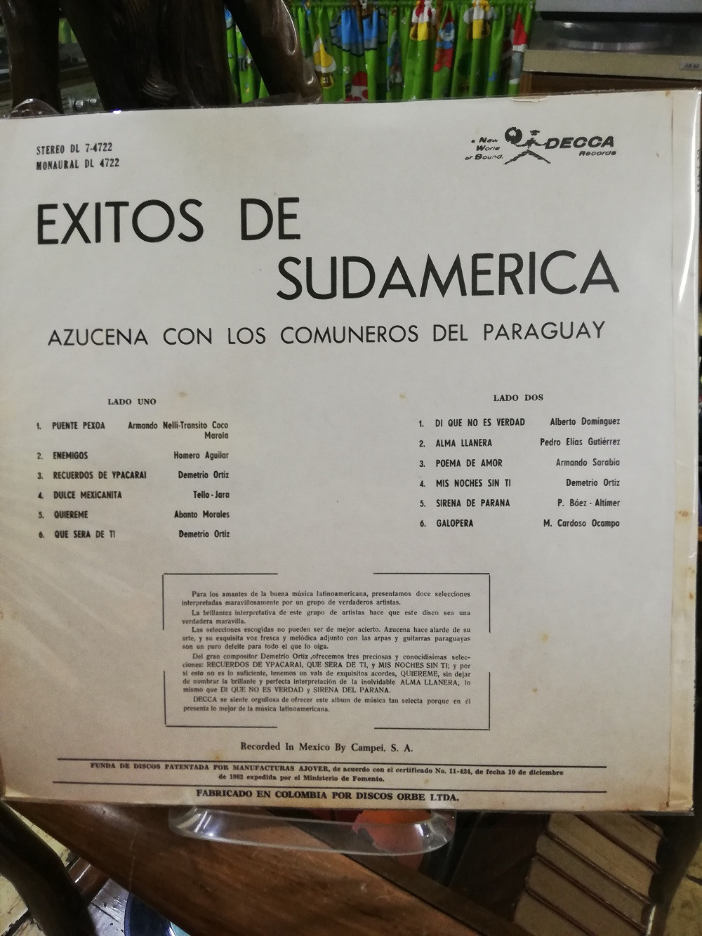 Imagen LP AZUCENA CON LOS COMUNEROS DEL PARAGUAY - EXITOS DE SUDAMERICA 2