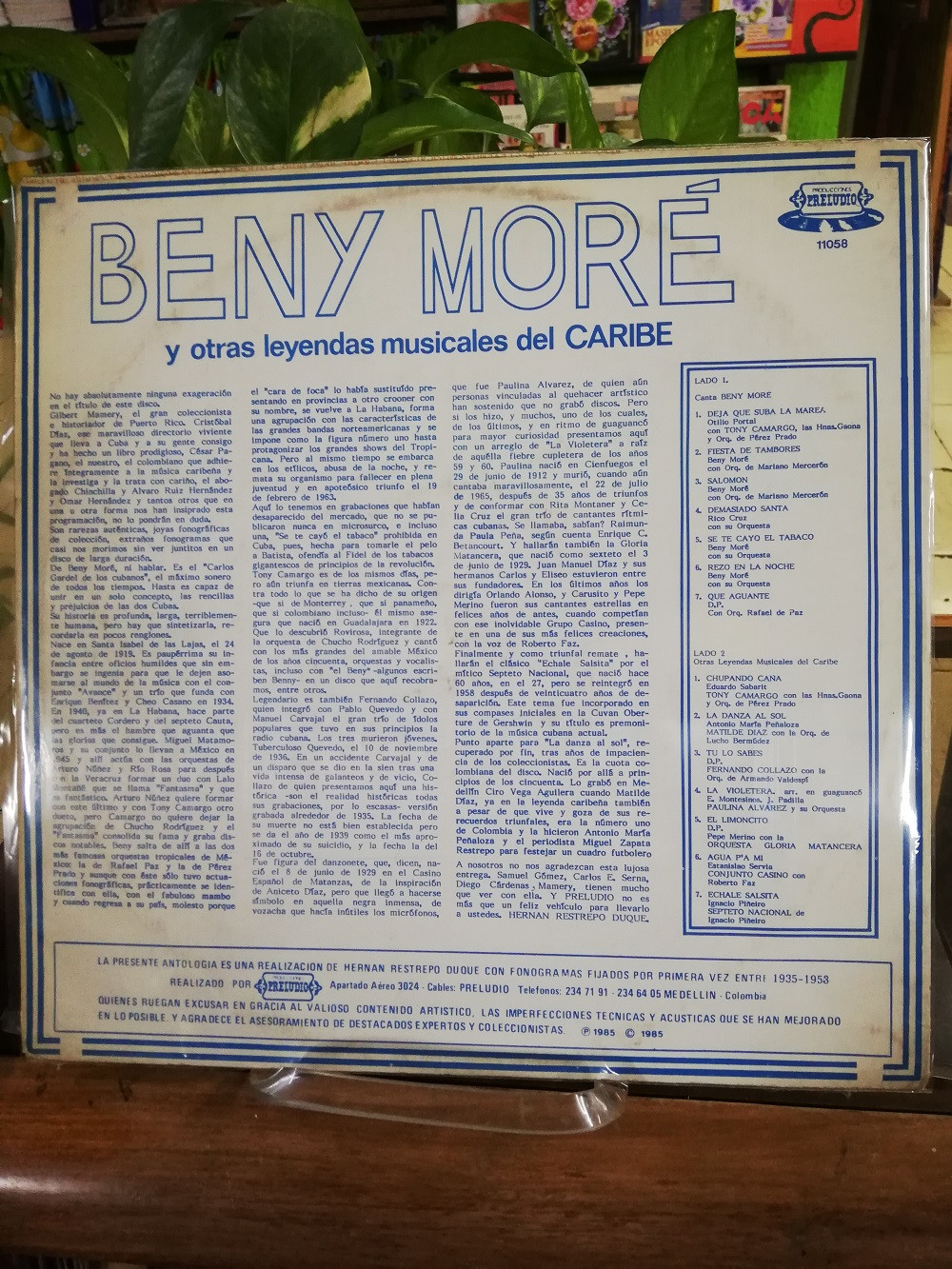 Imagen LP BENNY MORÉ Y OTRAS LEYENDAS MUSICALES DEL CARIBE 2