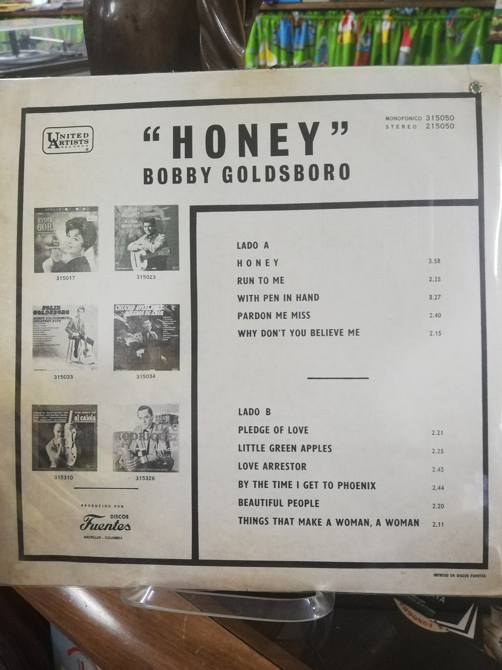 Imagen LP BOBBY GOLDSBORO - HONEY 2