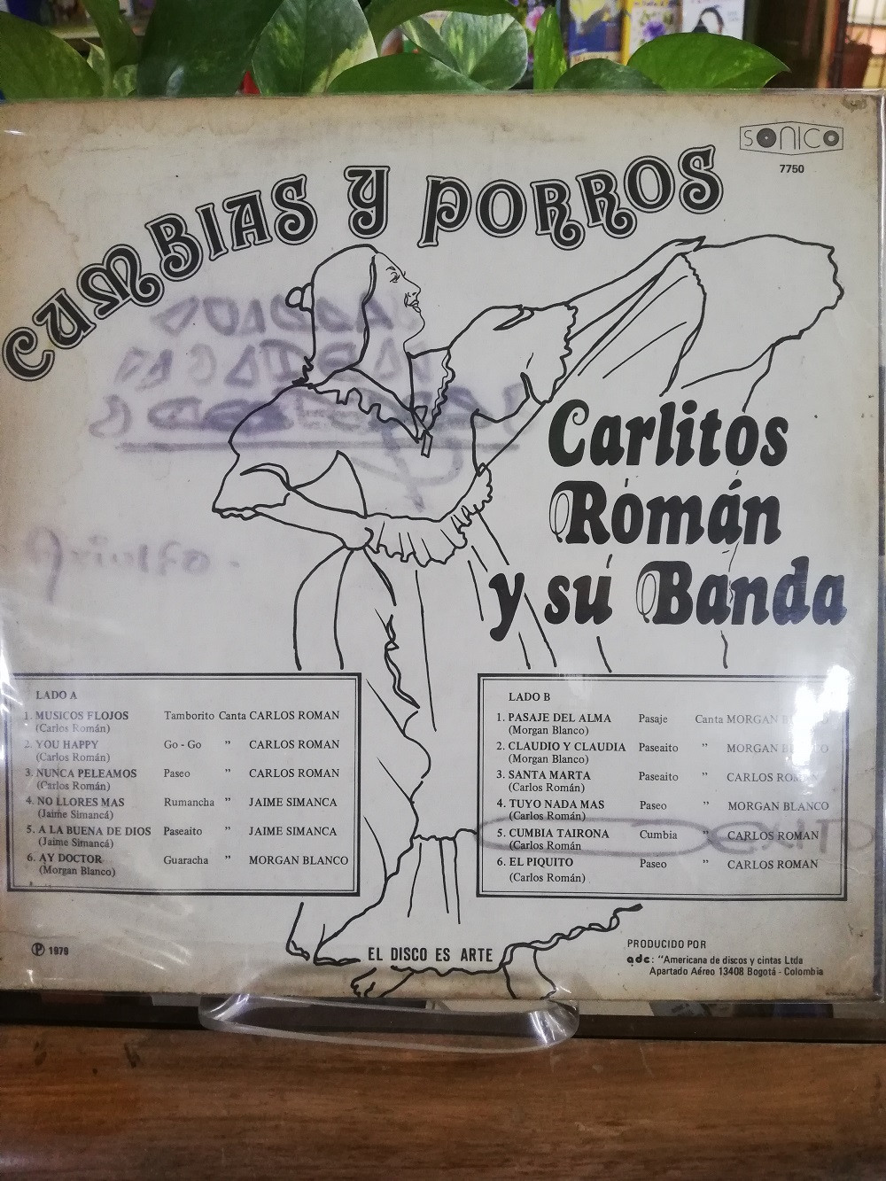 Imagen LP CARLITOS ROMÁN Y SU BANDA - CUMBIAS Y PORROS 2