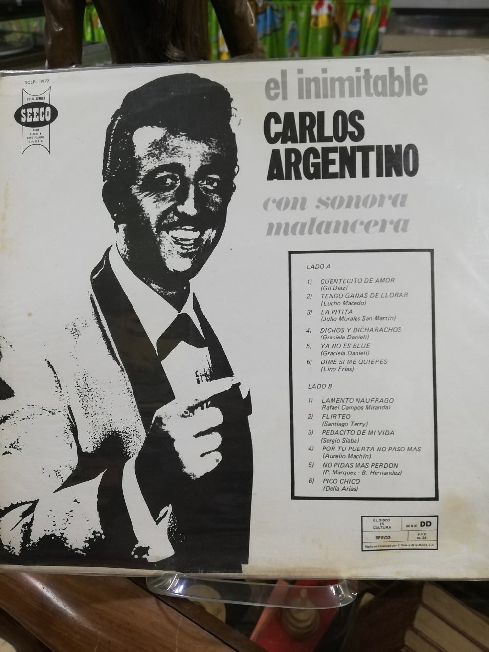 Imagen LP CARLOS ARGENTINO CON SONORA MATANCERA - EL INIMITABLE 2