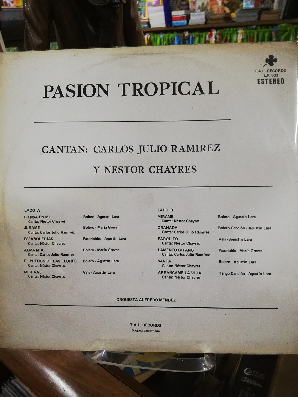 Imagen LP CARLOS JULIO RAMIREZ Y NESTRO CHAYRES - PASIÓN TROPICAL 2