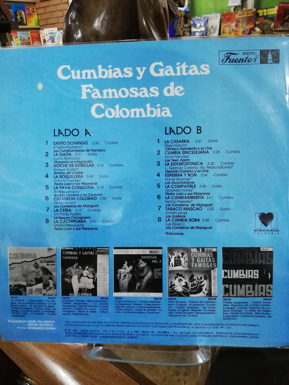 Imagen LP CUMBIAS Y GAITAS FAMOSAS DE COLOMBIA - 16 EXITOS ORIGINALES 2