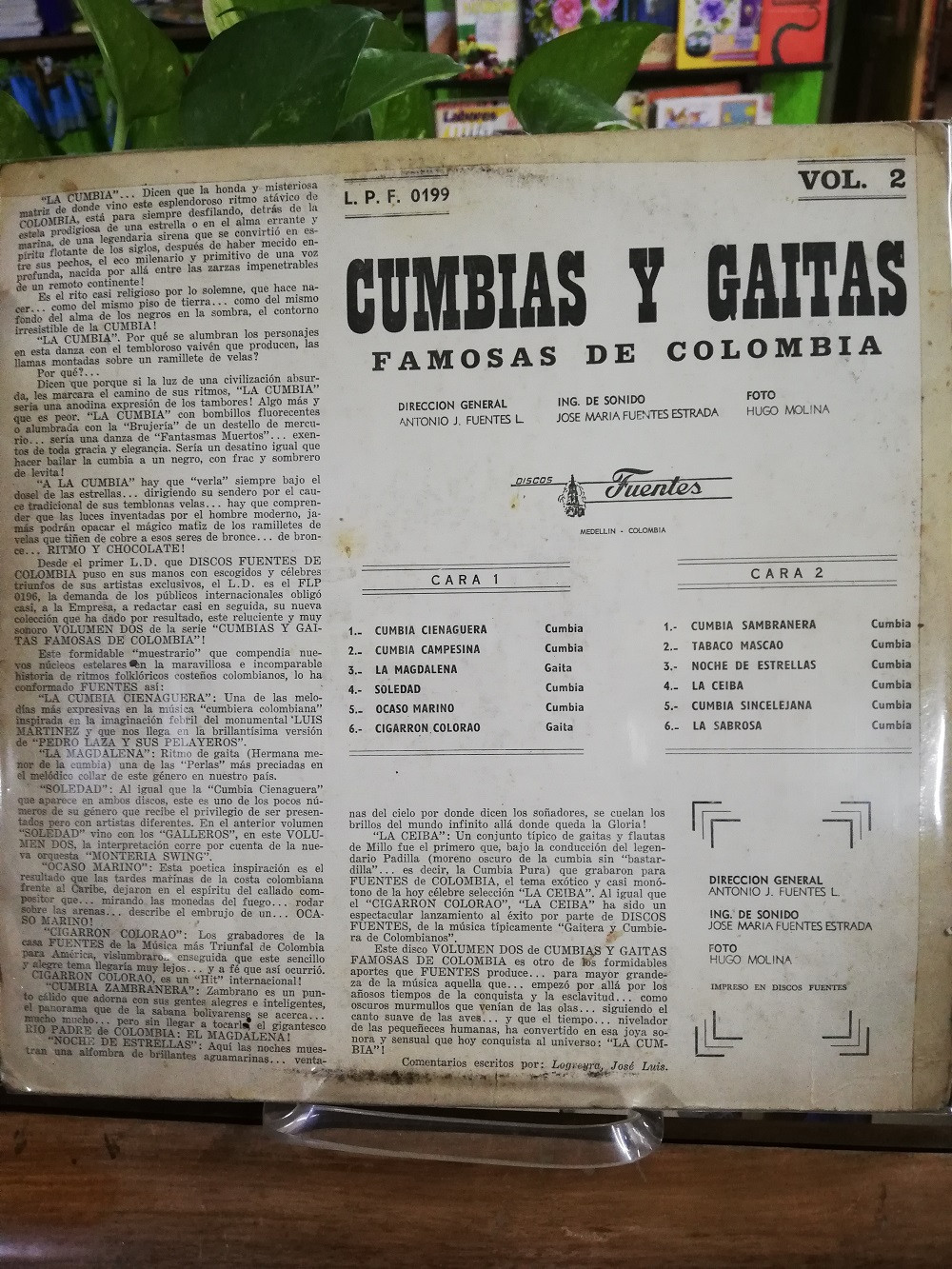 Imagen LP CUMBIAS Y GAITAS FAMOSAS DE COLOMBIA VOL. 2 2