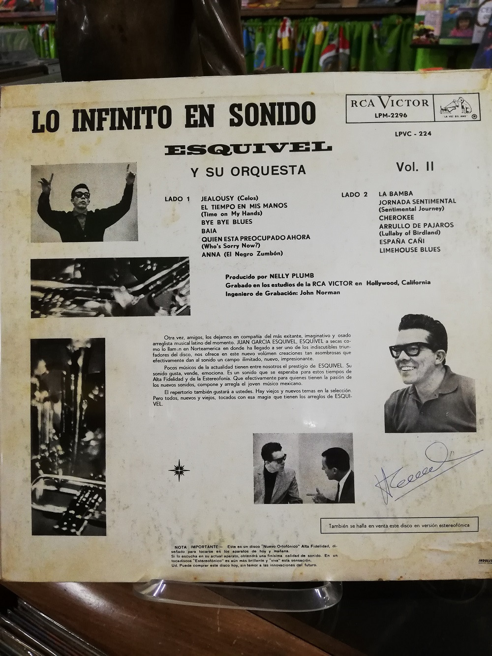 Imagen LP ESQUIVEL Y SU ORQUESTA - INFINITY IN SOUND VOL. 2 2
